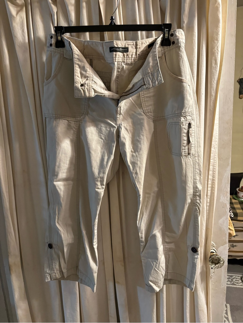 Women’s Beige Capris - Casual Utility Style